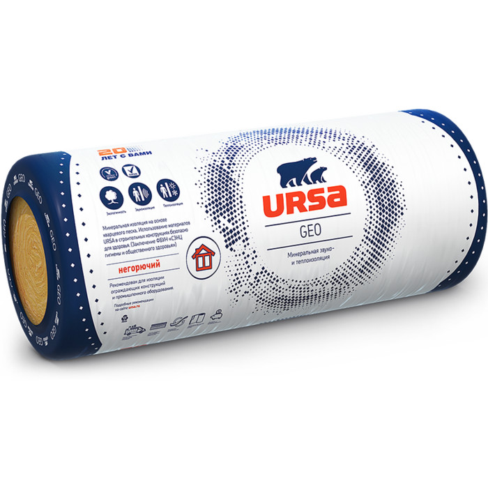 Утеплитель Урса Geo М-25Ф 80х1200х6000